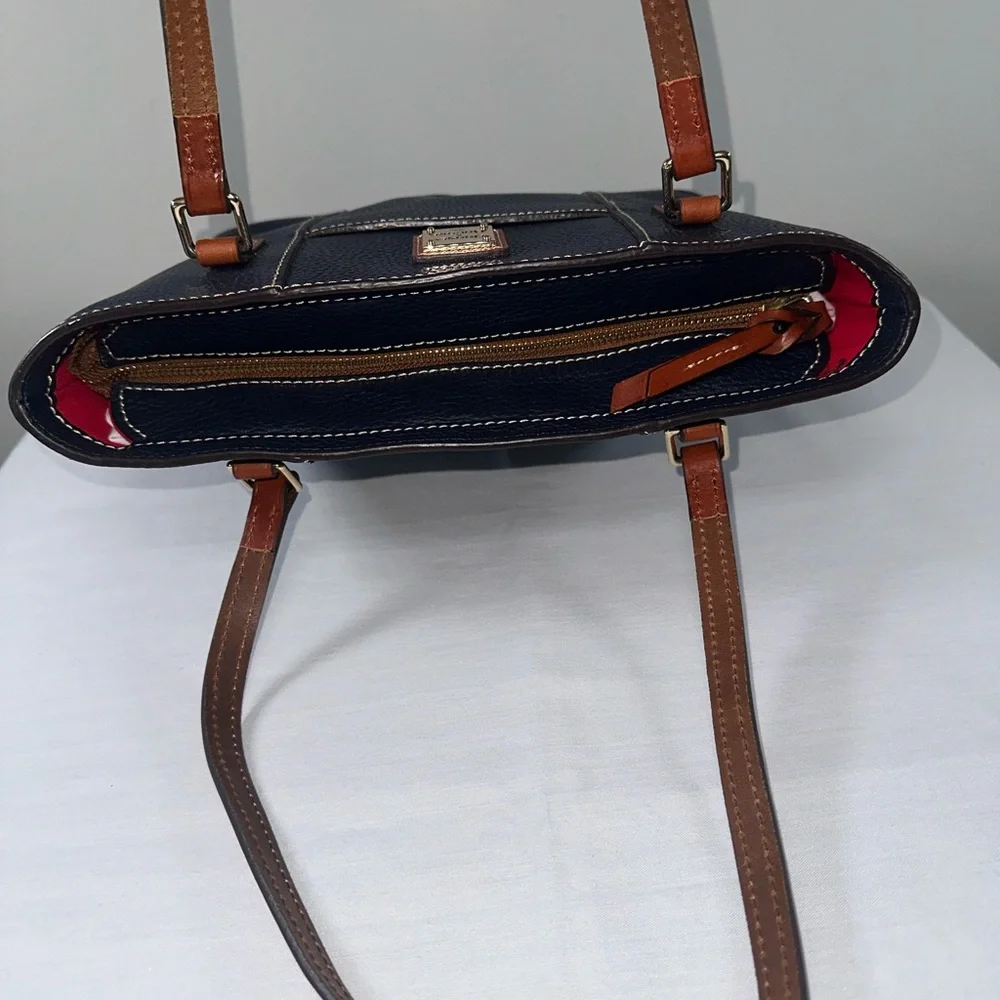 Dooney & Bourke Lexington Small Tote Midnight Blue Navy Pebble Leather Shopper